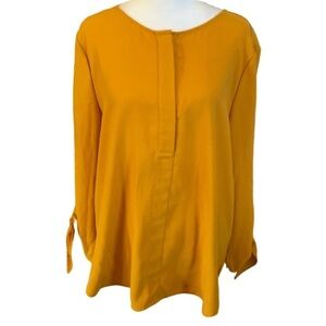 Antonio Melani blouse. Size L. Deep beautiful marigold yellow color. Buttons.